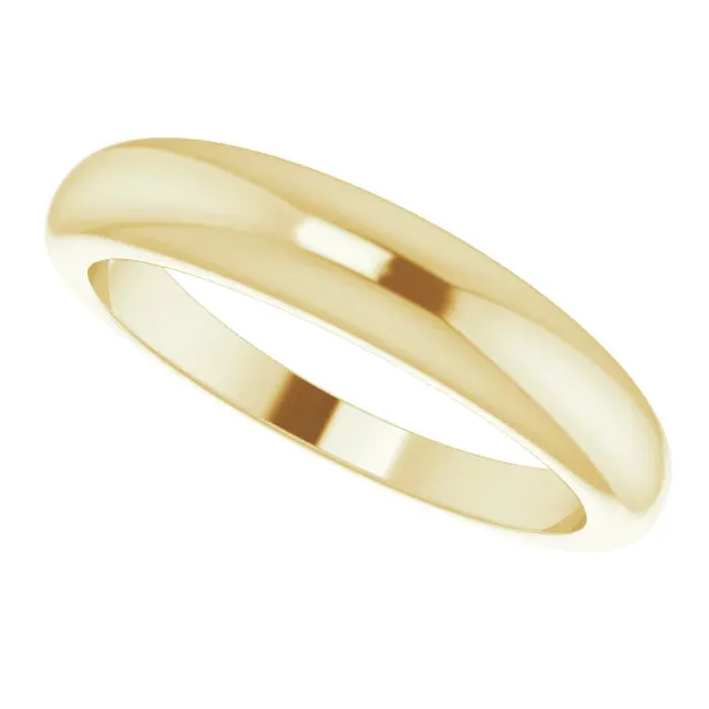 Petite Dome Wear Everyday Ring Solid 14K Yellow White Rose Gold or Silver 4 MM or 6 MM 302 Fine Jewelry Rings