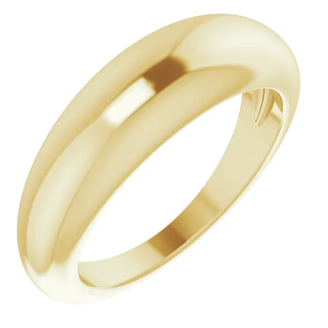 Petite Dome Wear Everyday Ring Solid 14K Yellow White Rose Gold or Silver 4 MM or 6 MM 302 Fine Jewelry Rings
