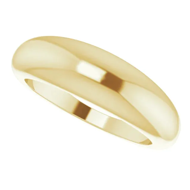 Petite Dome Wear Everyday Ring Solid 14K Yellow White Rose Gold or Silver 4 MM or 6 MM 302 Fine Jewelry Rings