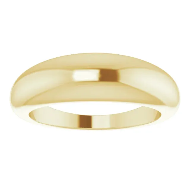Petite Dome Wear Everyday Ring Solid 14K Yellow White Rose Gold or Silver 4 MM or 6 MM 302 Fine Jewelry Rings