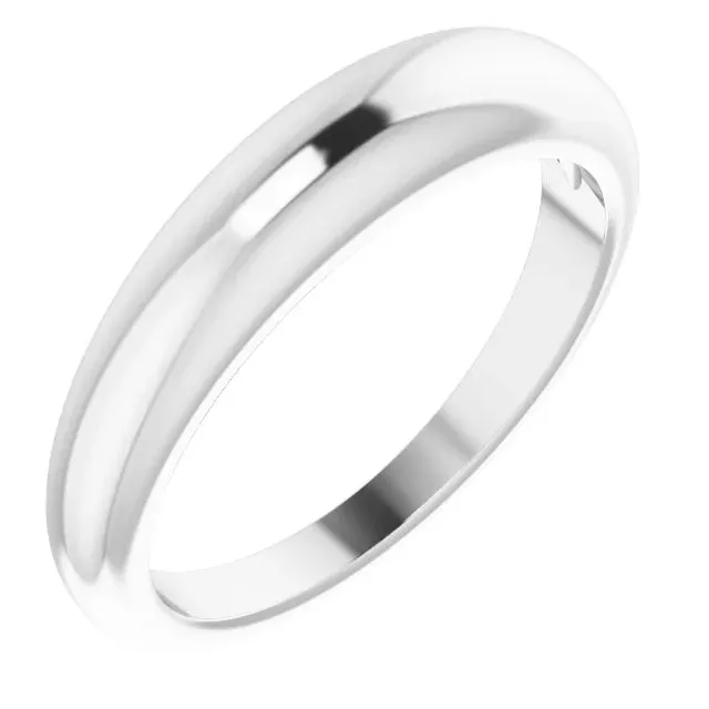 Petite Dome Wear Everyday Ring Solid 14K Yellow White Rose Gold or Silver 4 MM or 6 MM 302 Fine Jewelry Rings