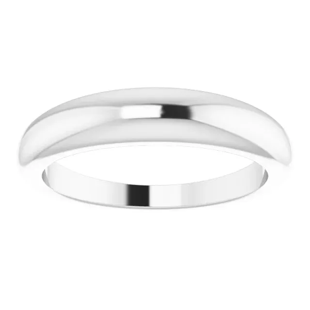Petite Dome Wear Everyday Ring Solid 14K Yellow White Rose Gold or Silver 4 MM or 6 MM 302 Fine Jewelry Rings