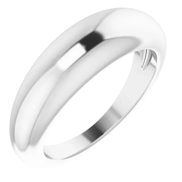 Petite Dome Wear Everyday Ring Solid 14K Yellow White Rose Gold or Silver 4 MM or 6 MM 302 Fine Jewelry Rings