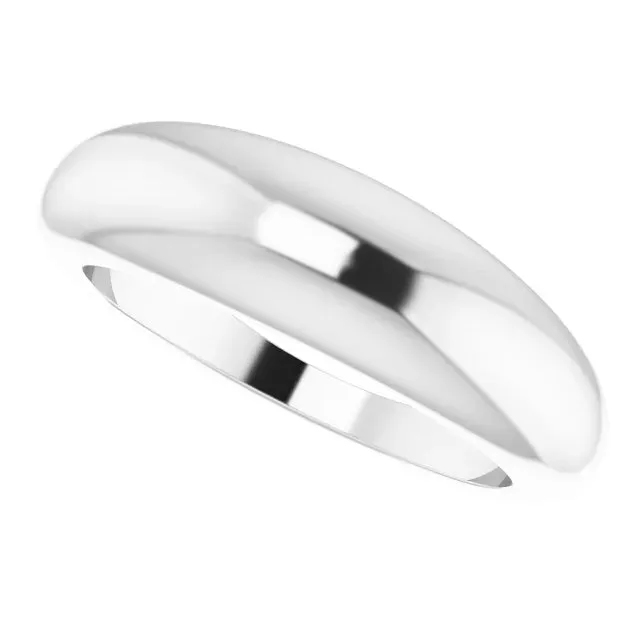 Petite Dome Wear Everyday Ring Solid 14K Yellow White Rose Gold or Silver 4 MM or 6 MM 302 Fine Jewelry Rings