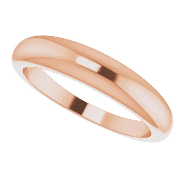 Petite Dome Wear Everyday Ring Solid 14K Yellow White Rose Gold or Silver 4 MM or 6 MM 302 Fine Jewelry Rings