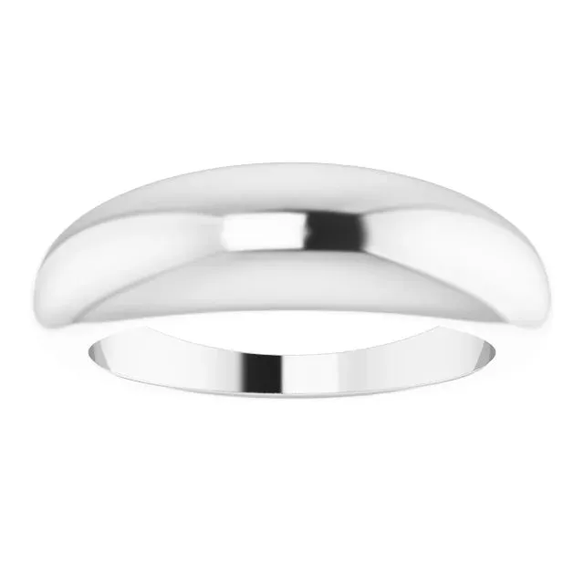 Petite Dome Wear Everyday Ring Solid 14K Yellow White Rose Gold or Silver 4 MM or 6 MM 302 Fine Jewelry Rings
