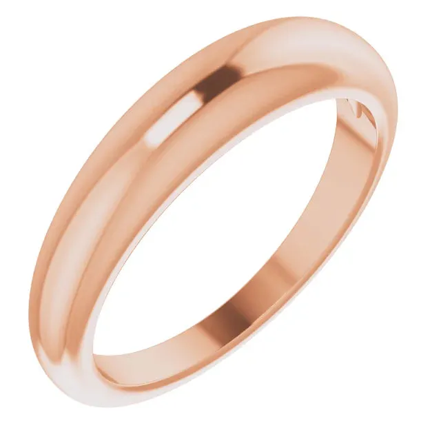 Petite Dome Wear Everyday Ring Solid 14K Yellow White Rose Gold or Silver 4 MM or 6 MM 302 Fine Jewelry Rings