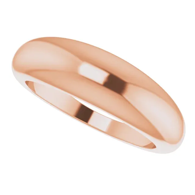 Petite Dome Wear Everyday Ring Solid 14K Yellow White Rose Gold or Silver 4 MM or 6 MM 302 Fine Jewelry Rings