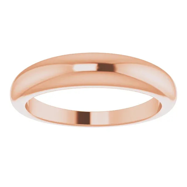 Petite Dome Wear Everyday Ring Solid 14K Yellow White Rose Gold or Silver 4 MM or 6 MM 302 Fine Jewelry Rings
