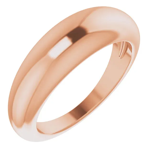 Petite Dome Wear Everyday Ring Solid 14K Yellow White Rose Gold or Silver 4 MM or 6 MM 302 Fine Jewelry Rings