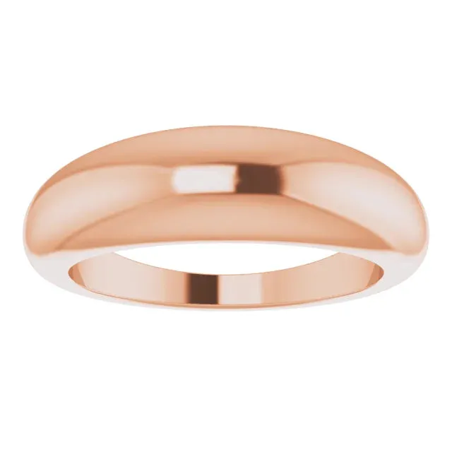 Petite Dome Wear Everyday Ring Solid 14K Yellow White Rose Gold or Silver 4 MM or 6 MM 302 Fine Jewelry Rings