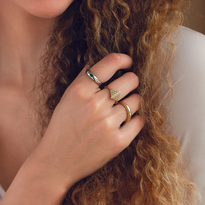 Petite Dome Wear Everyday Ring Solid 14K Yellow White Rose Gold or Silver 4 MM or 6 MM 302 Fine Jewelry Rings