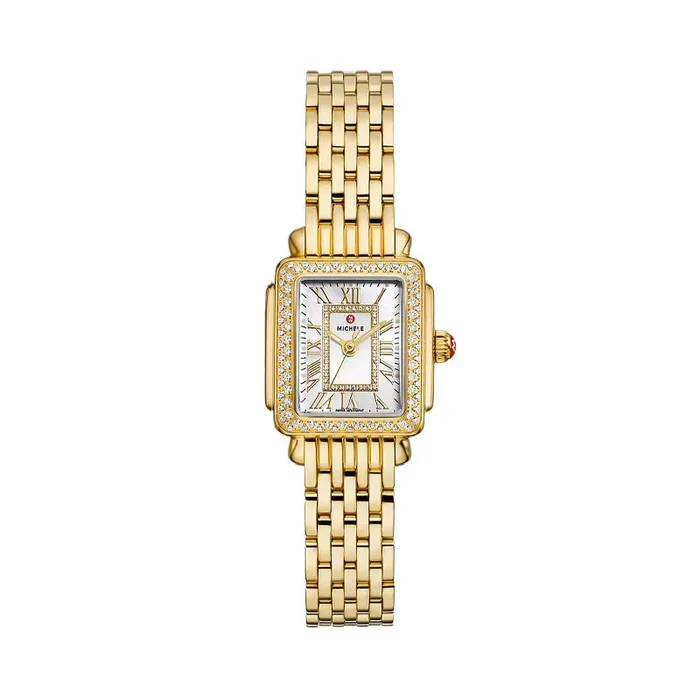 PreStyled Sets Deco Madison Mini Diamond 18K GoldPlated Watch 24mm MICHELE WATCH COMPANY PreStyled Sets Deco Madison Mini Diamond 18K GoldPlated Watch 24mm MICHELE WATCH COMPANY