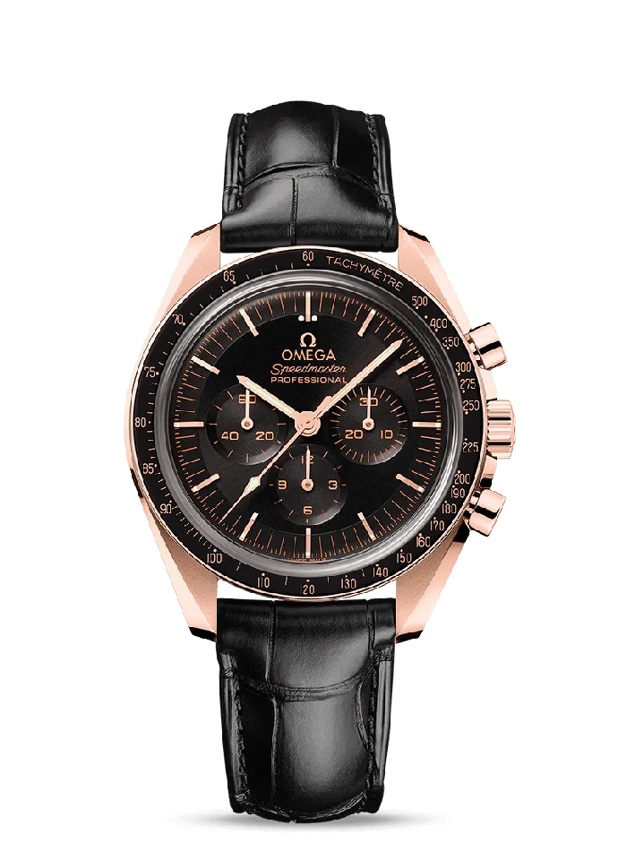 PreStyled Sets Omega Omega Speedmaster 18k Sedna Gold Black Strap 31063425001001 PreStyled Sets Omega Omega Speedmaster 18k Sedna Gold Black Strap 31063425001001