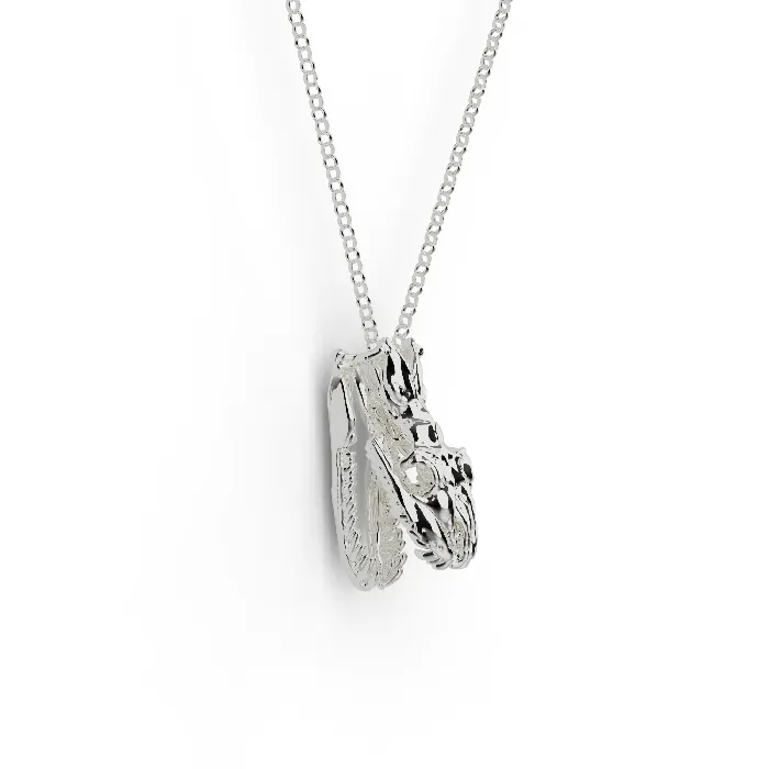python skull necklace silver sciencejewelry1824 Necklaces