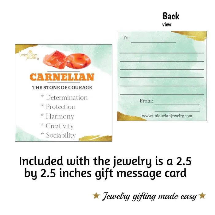 Raw carnelian Stackable Ring Uniquelan Jewelry Rings