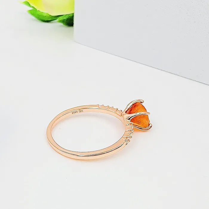 Raw carnelian Stackable Ring Uniquelan Jewelry Rings