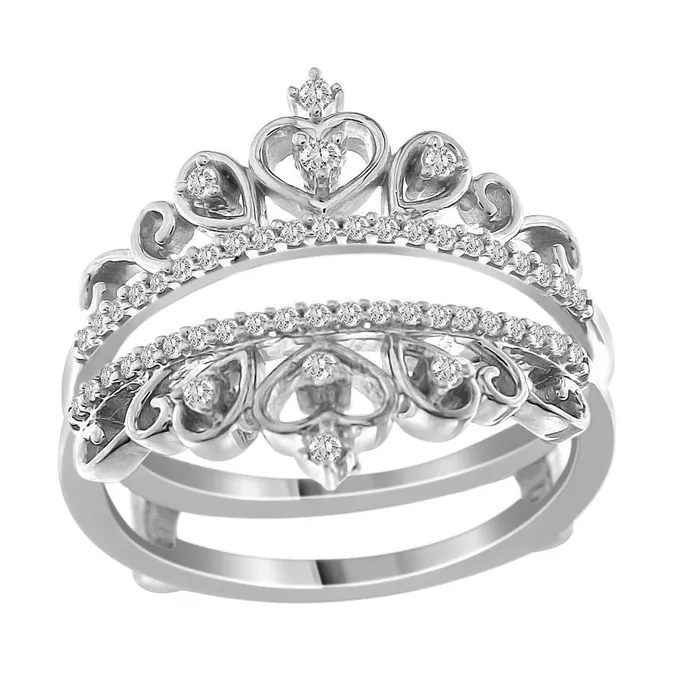 Rings AV LADIES RING 025CT ROUND DIAMOND 14K WHITE GOLD