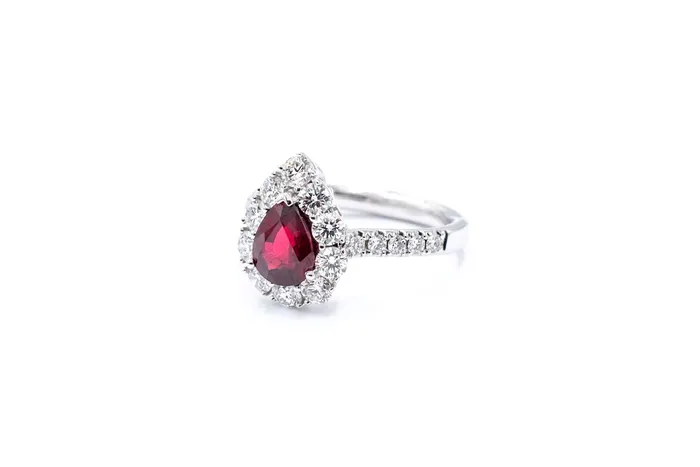 Rings Crown Jewels Coin 138 ct GIA Certified Ruby and Diamond Ring 18k