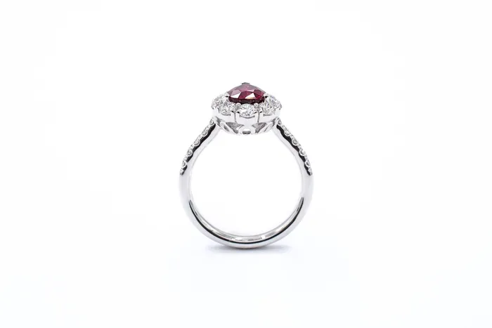 Rings Crown Jewels Coin 138 ct GIA Certified Ruby and Diamond Ring 18k