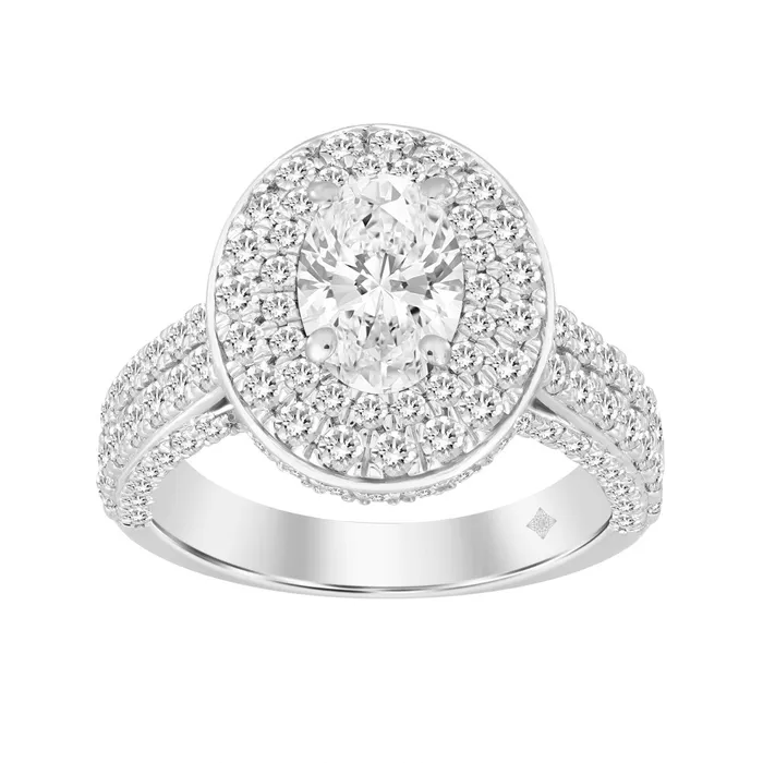 Rings Crown Jewels Coin LADIES RING 3CT ROUNDOVAL DIAMOND 14K WHITE GOLD Rings Crown Jewels Coin LADIES RING 3CT ROUNDOVAL DIAMOND 14K WHITE GOLD