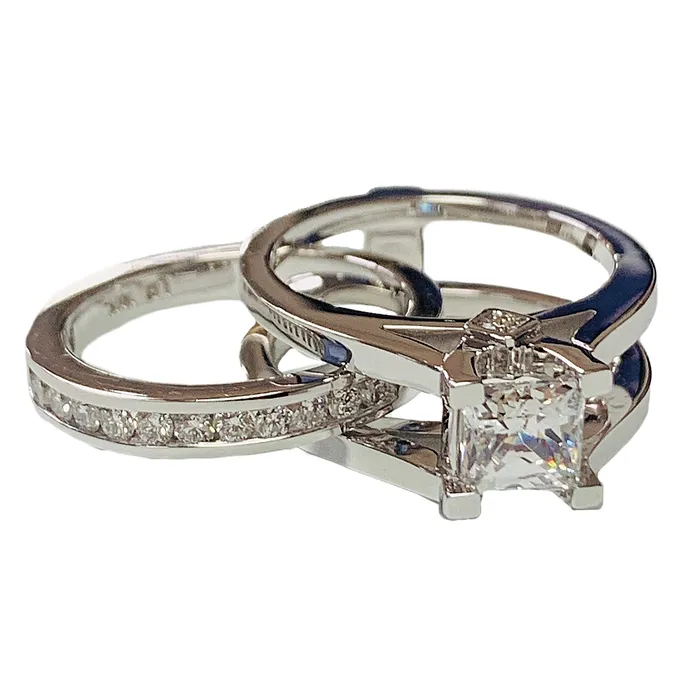 Rings Crown Jewels Coin Luminar 100CT 14k White Gold Diamond Engagement Ring Band set 142CTTW includes GIA CERTIFIED Rings Crown Jewels Coin Luminar 100CT 14k White Gold Diamond Engagement Ring Band set 142CTTW includes GIA CERTIFIED