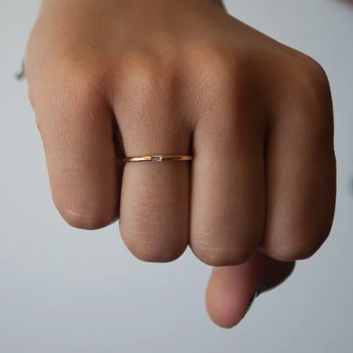 Rings Diamond Baguette Ring Vivien Frank Designs