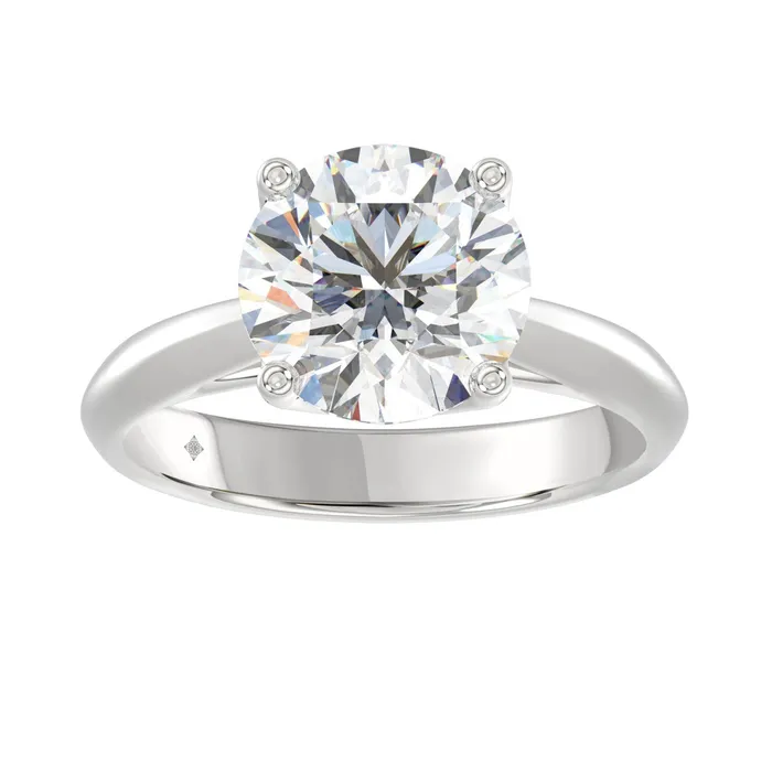 Rings Ethos LADIES SOLITAIRE RING 4CT ROUND DIAMOND 14K WHITE GOLD
