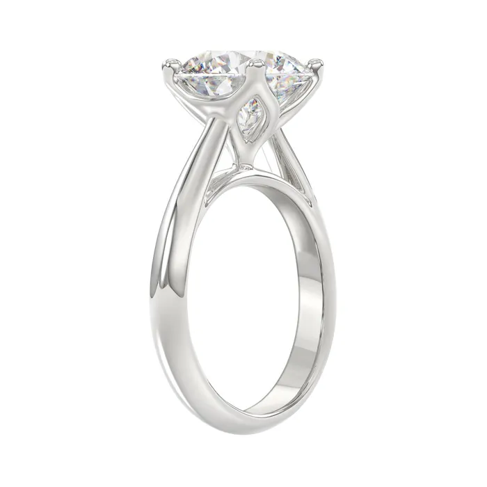 Rings Ethos LADIES SOLITAIRE RING 4CT ROUND DIAMOND 14K WHITE GOLD