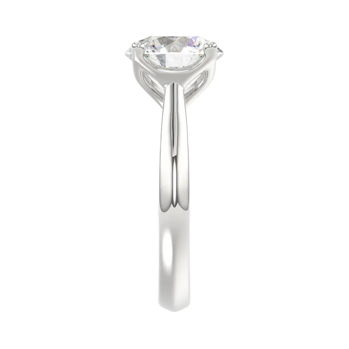 Rings Ethos LADIES SOLITAIRE RING 4CT ROUND DIAMOND 14K WHITE GOLD
