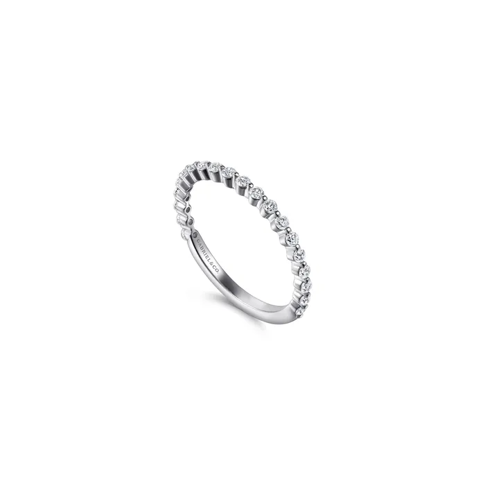 Rings GABRIEL CO Gabriel 14K White Gold 035ctw Diamond Wedding Band