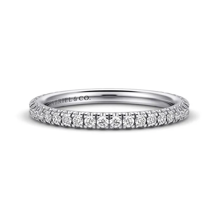 Rings GABRIEL CO Gabriel 14K White Gold 0376ctw Stackable Diamond Band