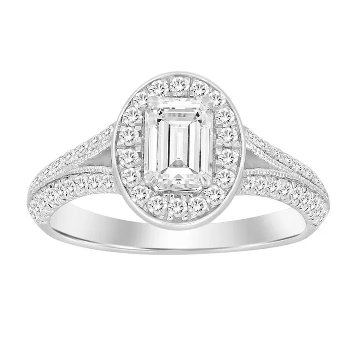 Rings LADIES RING 100CT ROUND DIAMOND 14K WHITE GOLD SI QUALITY AV