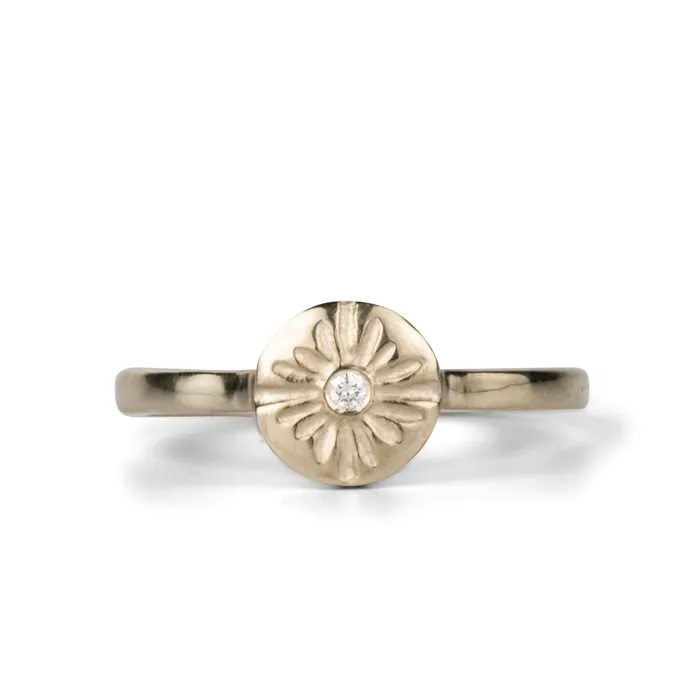 Rings Lucia Small White Gold and Diamond Ring Corey Egan