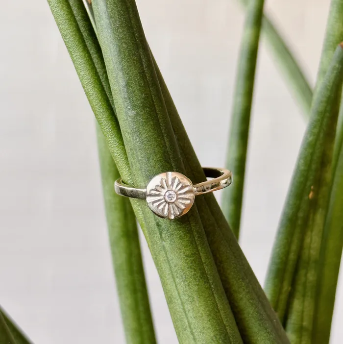 Rings Lucia Small White Gold and Diamond Ring Corey Egan