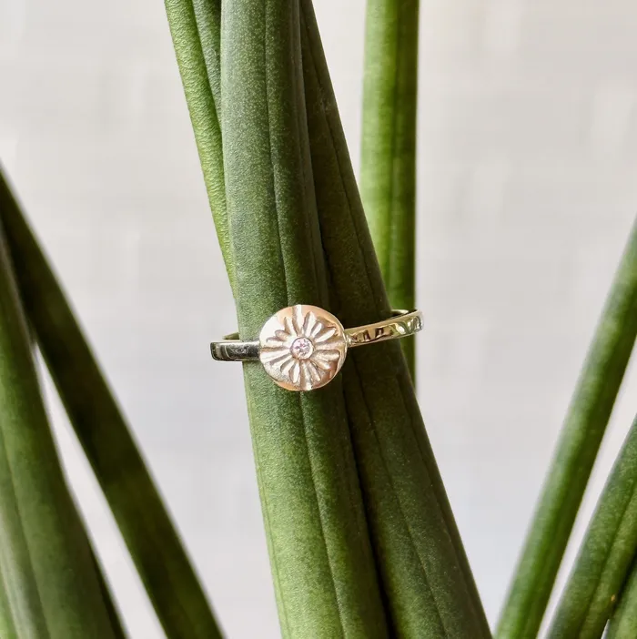 Rings Lucia Small White Gold and Diamond Ring Corey Egan