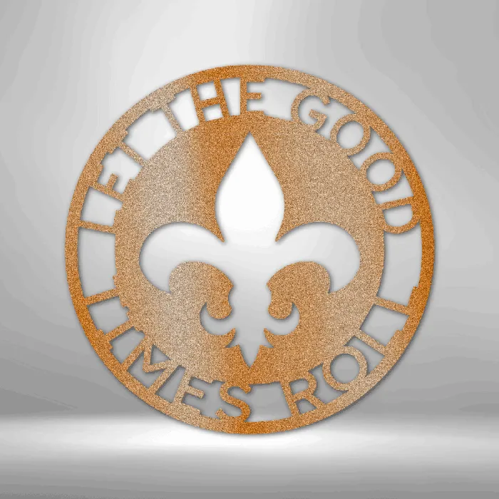 Rings Personalized Fleur De Lis Metal Ring Sign Monogram Sign Last Name Sign Name plaque Porch Sign New Orleans Sign St Louis Sign My Easy Monogram