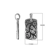 Rings Sterling Silver Dog Tag Bali Designs