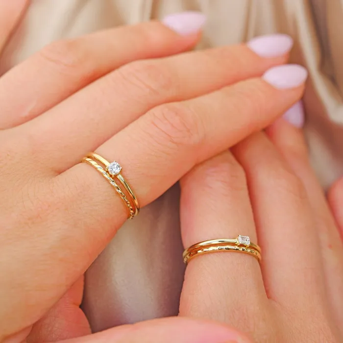 Rings Valerie Madison Fine Jewelry Hammered Stacking Ring Rings Valerie Madison Fine Jewelry Hammered Stacking Ring