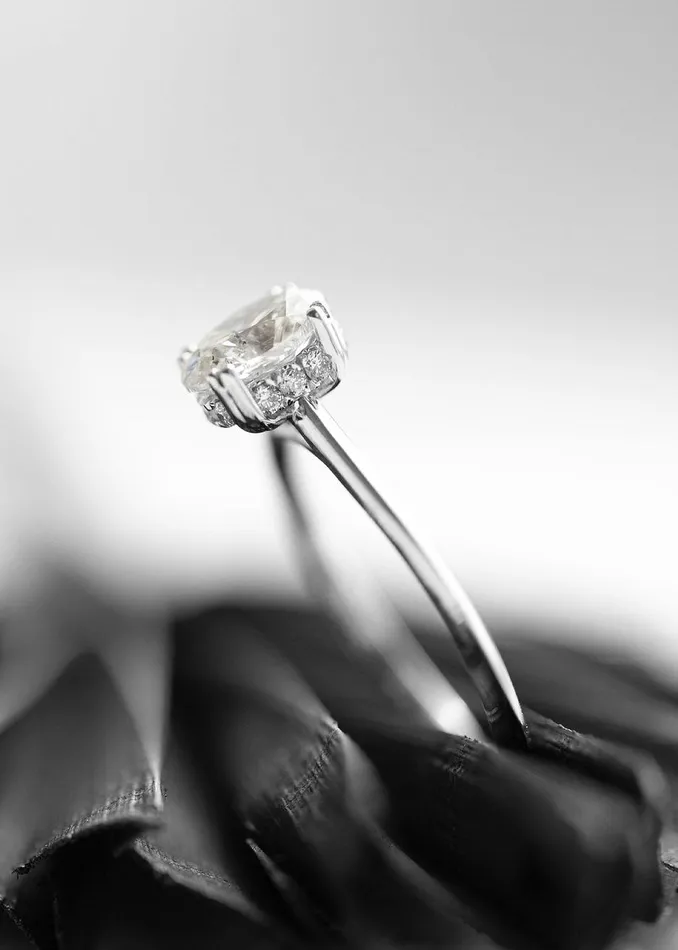 Rings Venvs New Theme The Eden Ring 98ct Oval Salt and Pepper Diamond White Gold