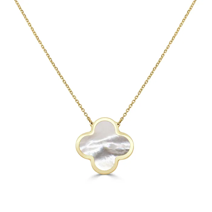 SABRINA DESIGNS CO Necklaces 14K Yellow Gold Clover Style Mother Of Pearl Necklace