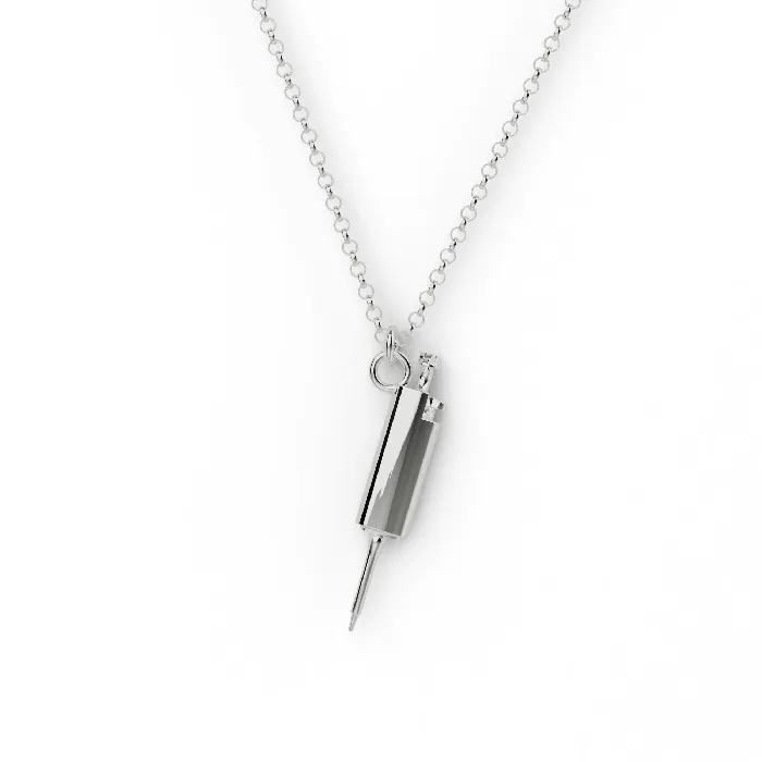 sciencejewelry1824 Necklaces pipette necklace silver