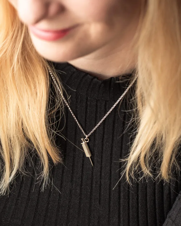 sciencejewelry1824 Necklaces pipette necklace silver