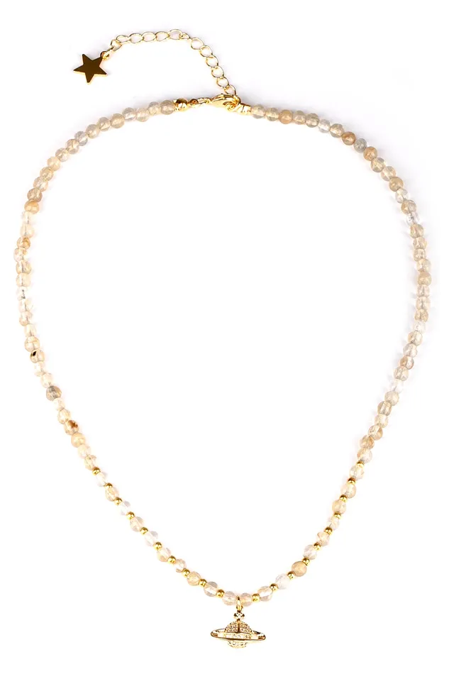 Shabnam Q Necklaces Quartz Orb Beaded Necklace