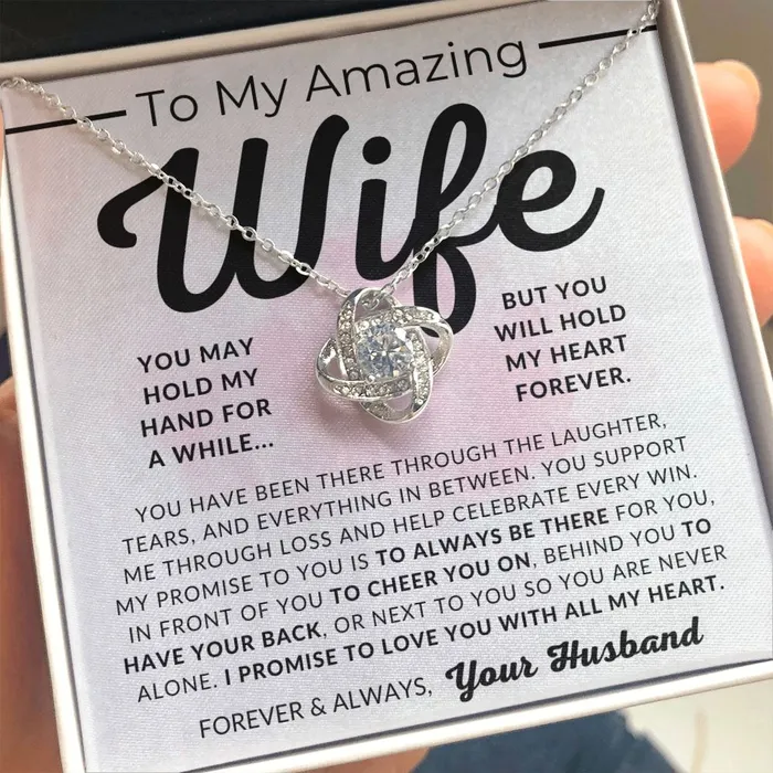 ShineOn Fulfillment My Promise To My Wife Necklace From Husband Christmas Gifts Birthday Present Wedding Anniversary Gift Valentines Day Necklaces