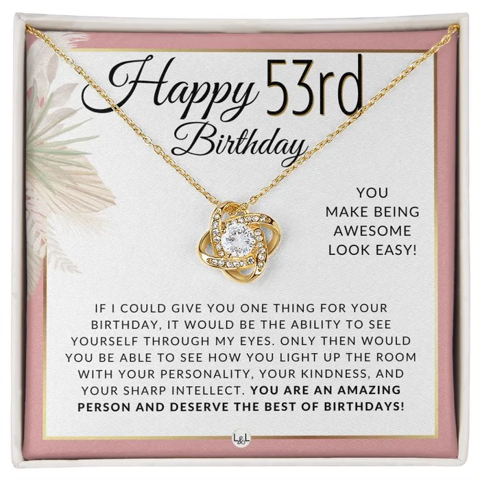 ShineOn Fulfillment Necklaces 53rd Birthday Gift For Her Necklace For 53 Year Old Beautiful Womans Birthday Pendant Jewelry