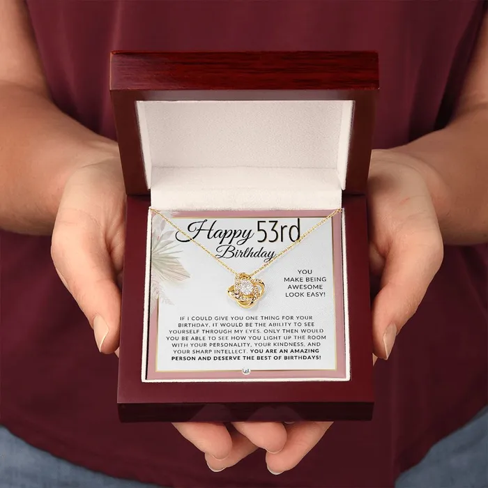 ShineOn Fulfillment Necklaces 53rd Birthday Gift For Her Necklace For 53 Year Old Beautiful Womans Birthday Pendant Jewelry