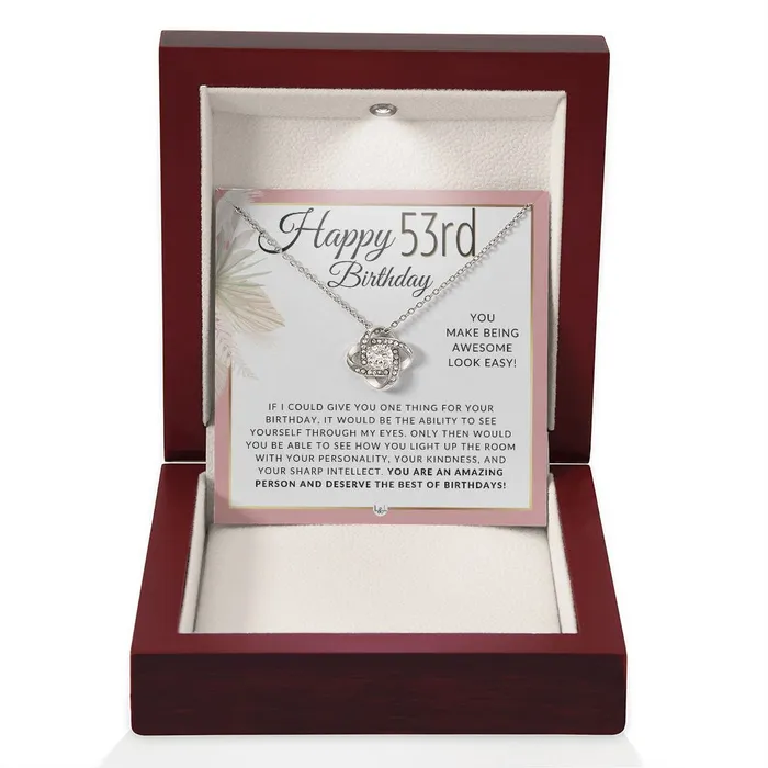 ShineOn Fulfillment Necklaces 53rd Birthday Gift For Her Necklace For 53 Year Old Beautiful Womans Birthday Pendant Jewelry