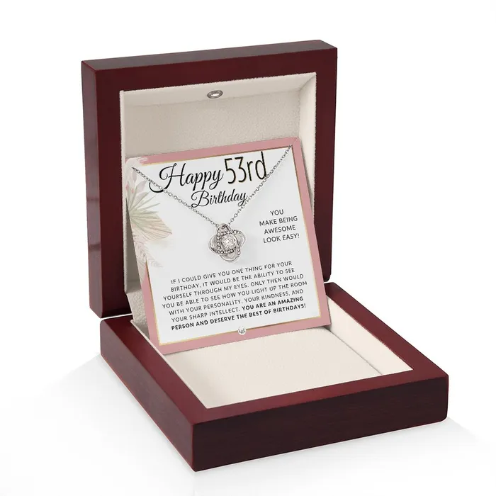 ShineOn Fulfillment Necklaces 53rd Birthday Gift For Her Necklace For 53 Year Old Beautiful Womans Birthday Pendant Jewelry