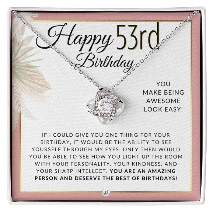 ShineOn Fulfillment Necklaces 53rd Birthday Gift For Her Necklace For 53 Year Old Beautiful Womans Birthday Pendant Jewelry